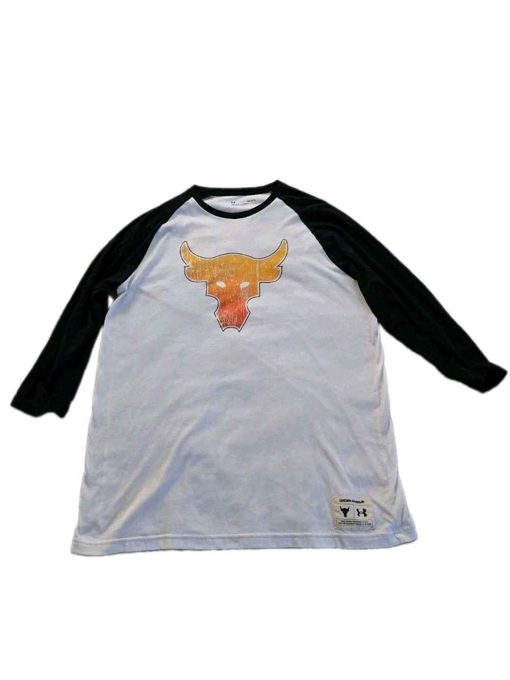 UA Project Rock Iron Paradise World Tour Raglan Tee Large MPN 1357193
